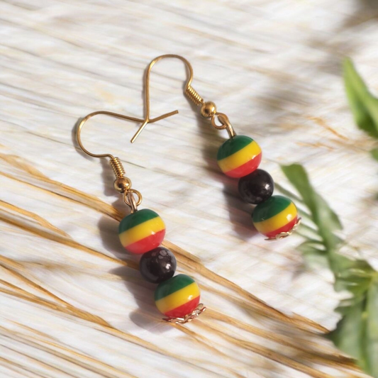 Rasta Beaded Earrings