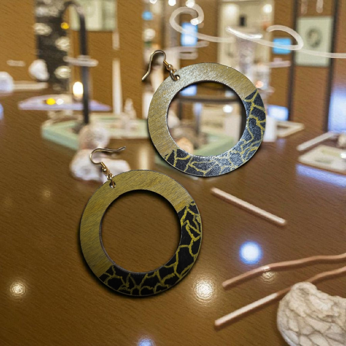 Animal Print Hoop Earrings