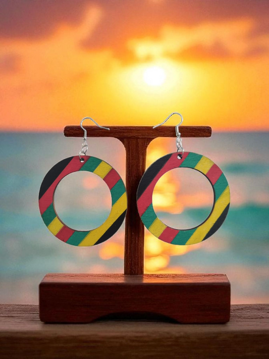 Rasta Style Dangle Earrings