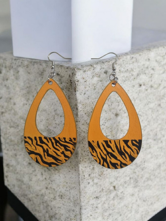 Tiger Teardrop Earrings