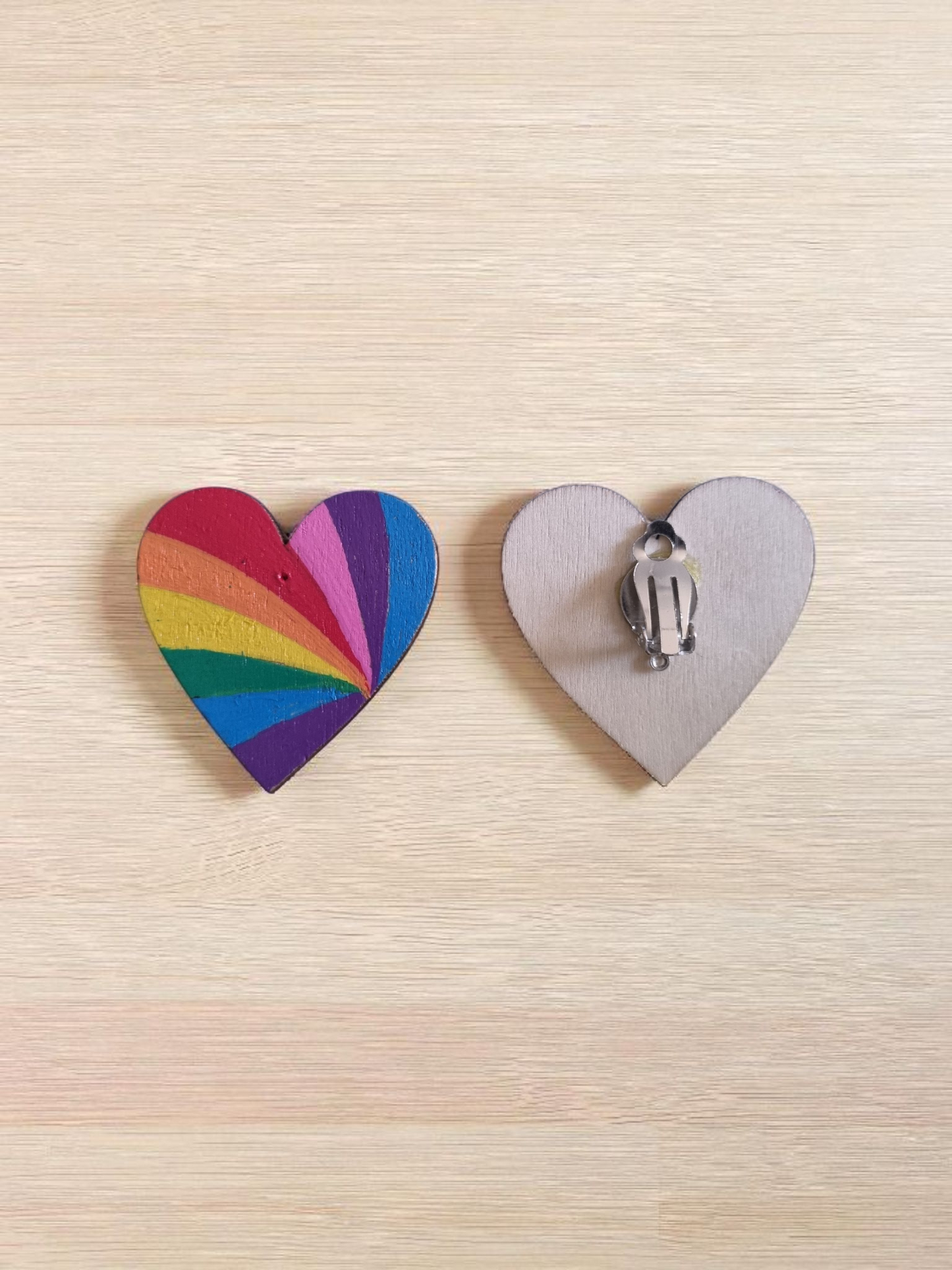Rainbow Heart Earrings