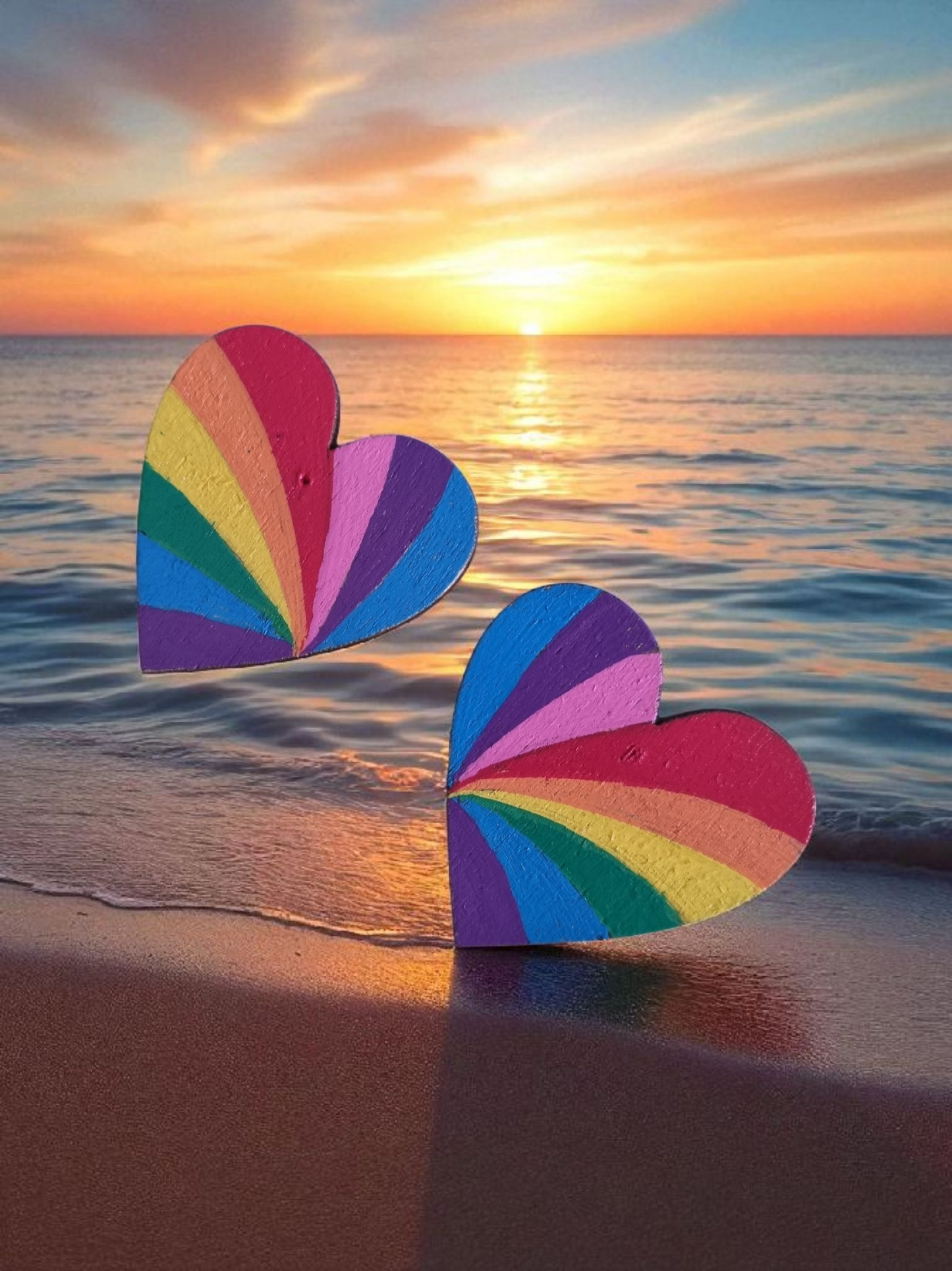 Rainbow Heart Earrings