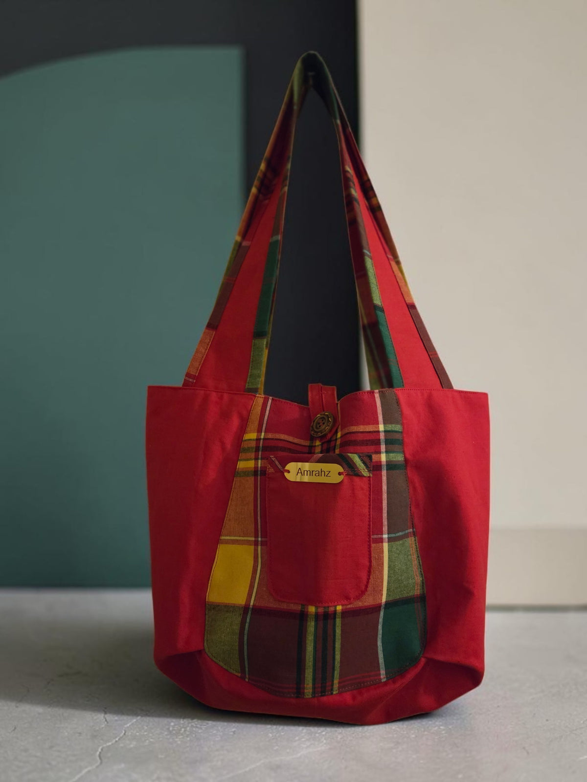 Madras Creole Print Ladies Tote